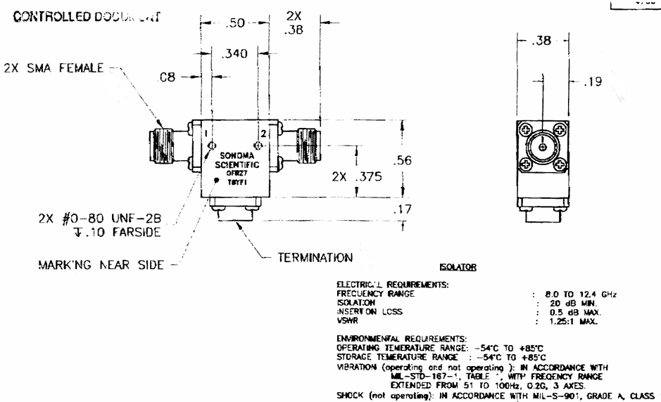 Sonoma Scientific T8YF1隔離器 Sonoma Scientific T8YF1隔離器