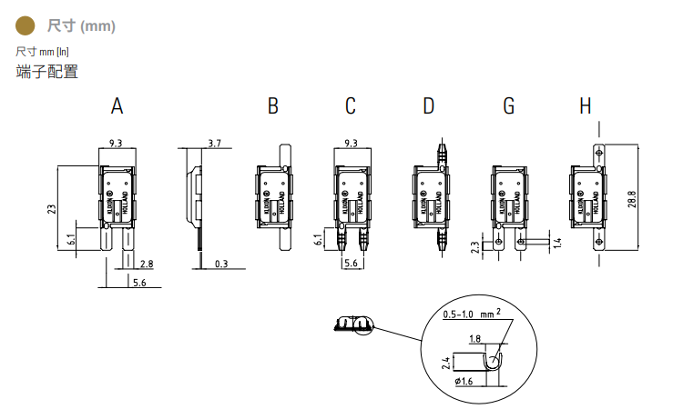 Sensata 3MP電機(jī)保護(hù)器尺寸