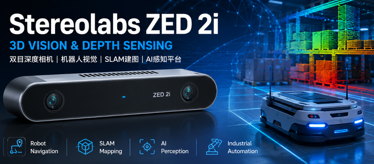 Stereolabs ZED 2i雙目深度相機現貨供應｜機器人視覺與3D感知解決方案