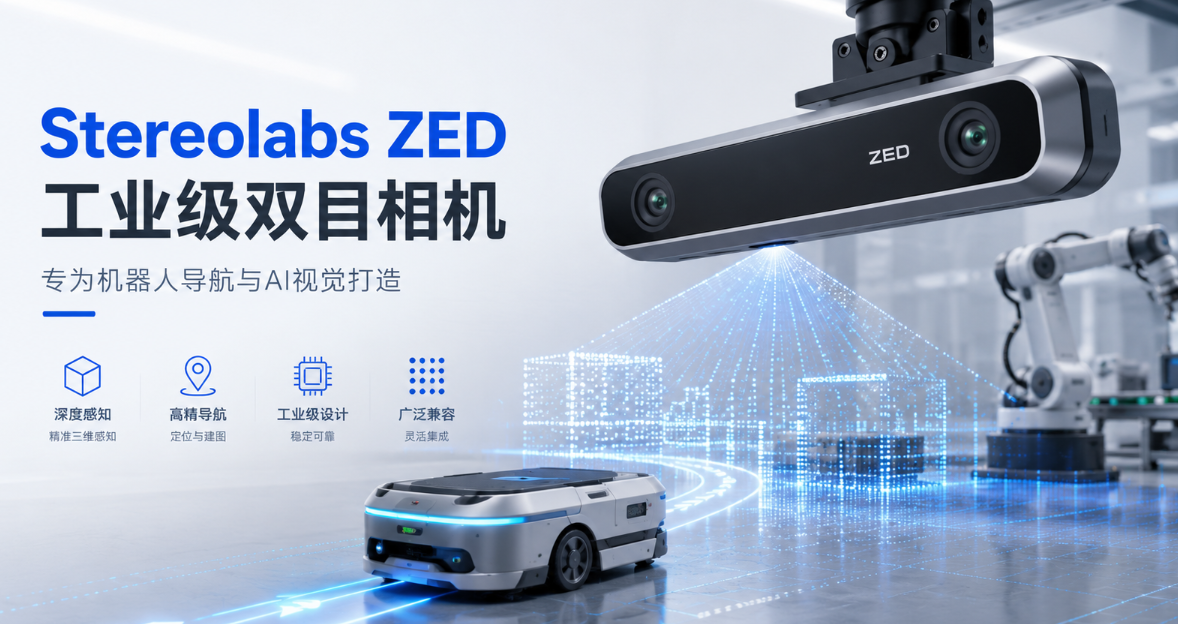 Stereolabs ZED X工業級雙目相機|機器人導航與AI視覺解決方案